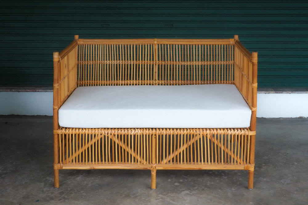 โซฟา 2 ที่นั่ง หวายแท้ PISAMAI รุ่น TARZAN SOFA แนว HOMIE COTTAGE โซฟานั่งเล่น ขนาด 126*76*90 CM สีธรรมชาติ